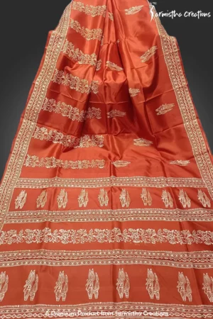 Hand-block printed Bishnupuri Katan