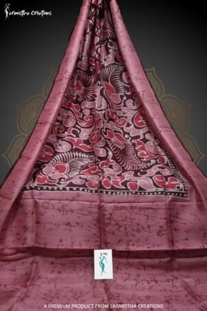 Bishnupuri silk hand batik Dusky Rose