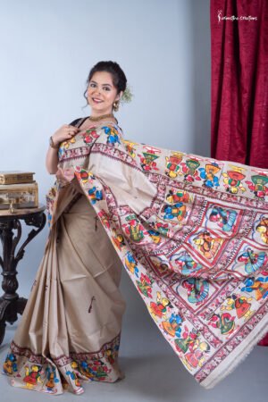 Rangini - stunning fusion of Bengal Patachitra and Madhubani artistry.