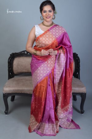 tussar kutchwork saree