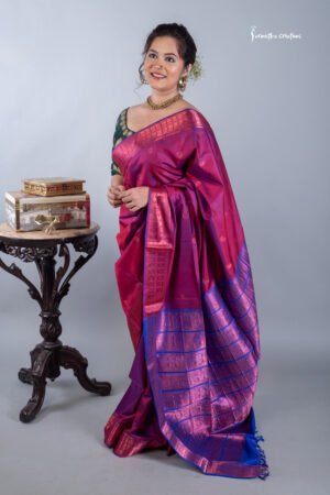 katan banarasi saree (dual-tone)