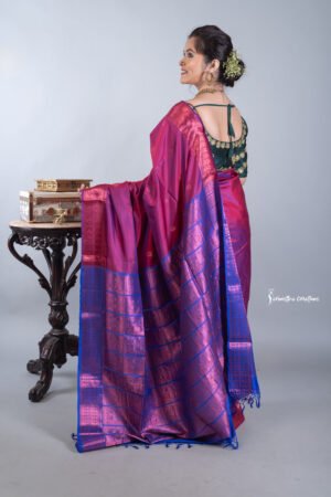 katan banarasi saree (dual-tone)