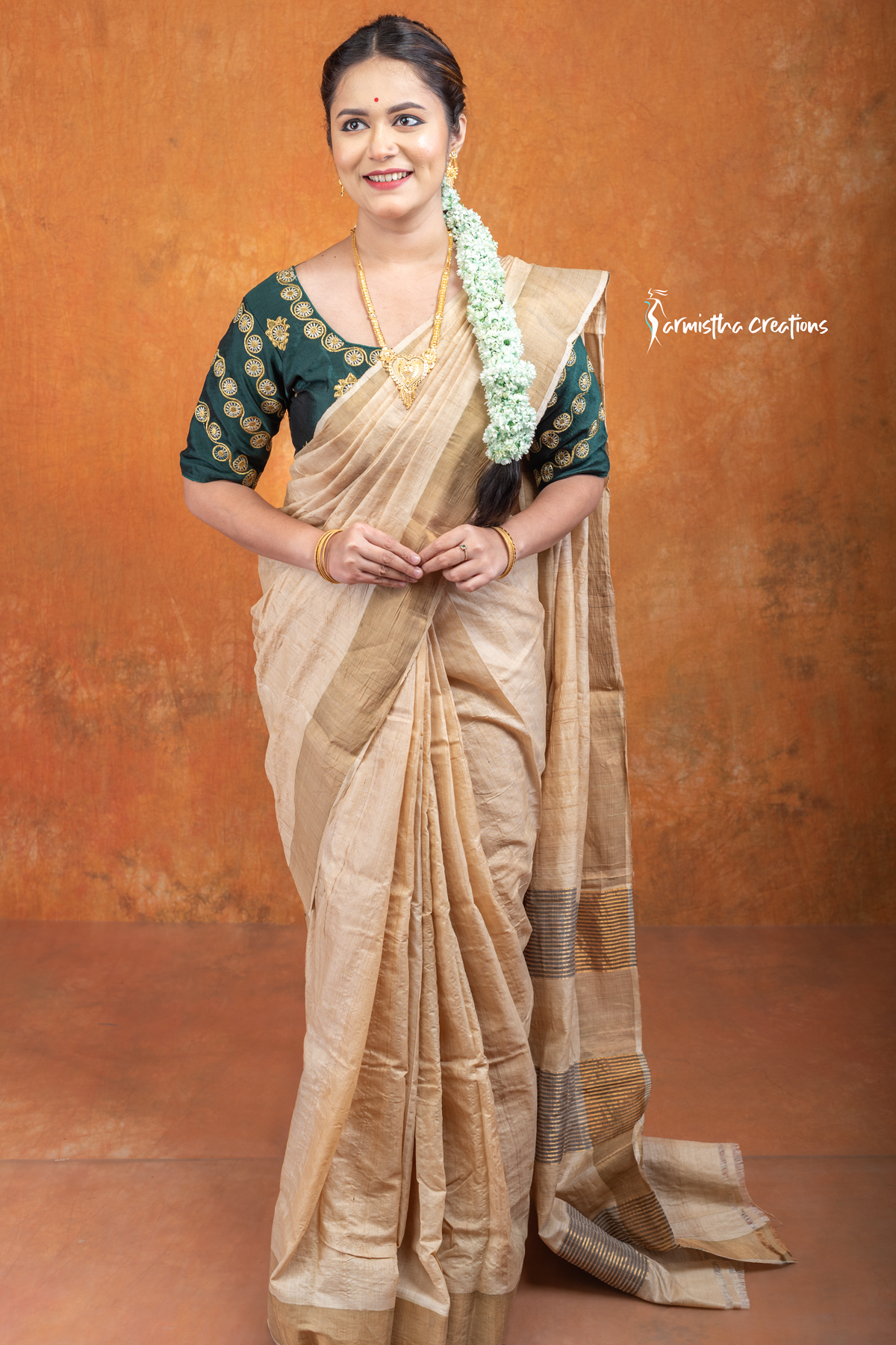 plain zari tussar natural undyed, raghunathpur tussar