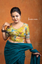 Patralekha kalamkari tussar blouse ready stitched