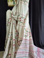 kantha stitch on khesh cotton