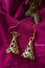 conical dokra earring with filigree work