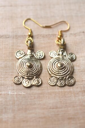 dokra spiral earrings traditional handcrafted