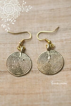 dokra spiral earrings traditional handcrafted